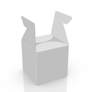 Caja cubo con cierre cruzado