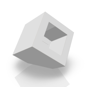 Caja cubo con ventana